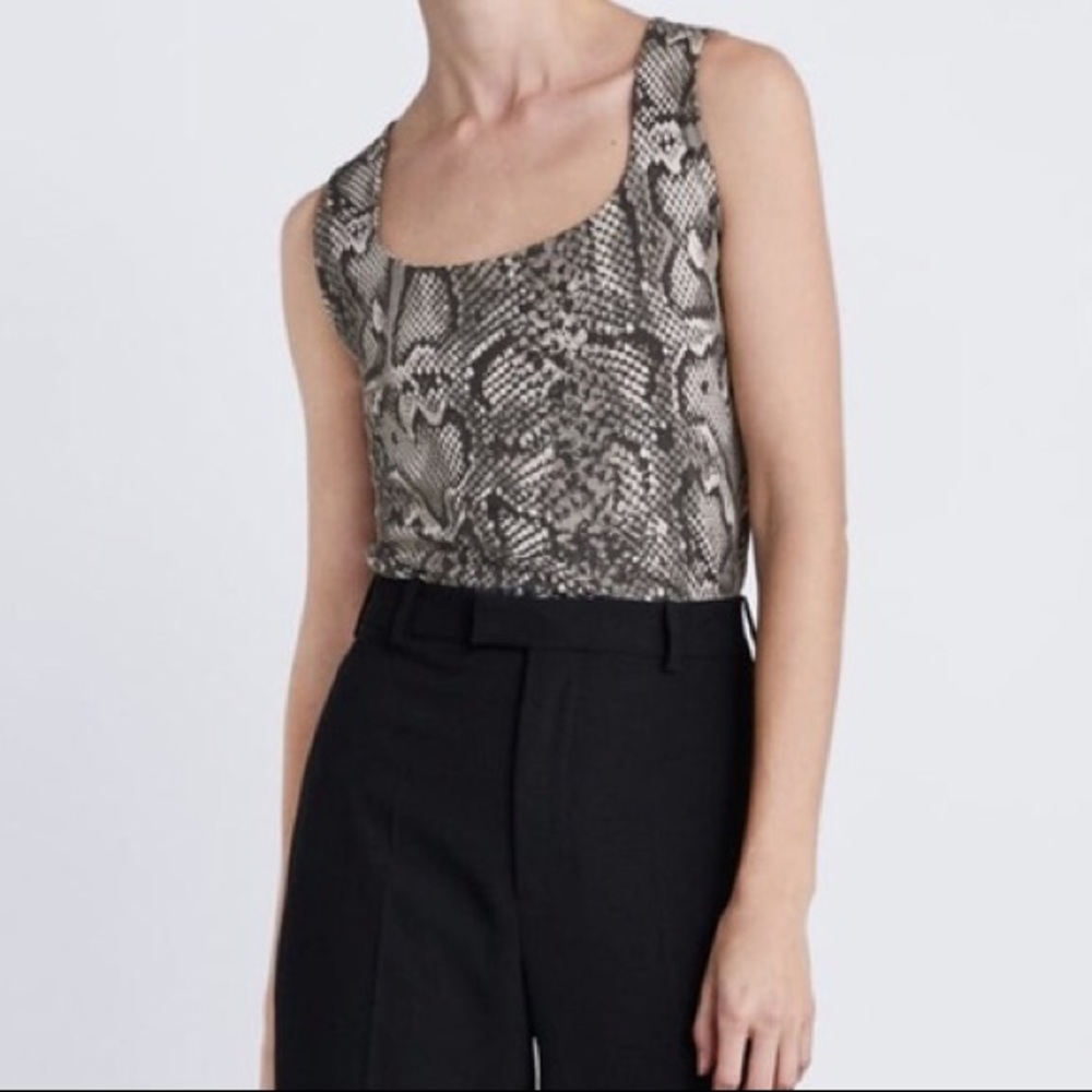 Zara snake print tank